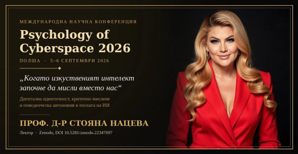 Проф. д-р Стояна Нацева представи изследване за влиянието на изкуствения интелект върху мисленето на международна конференция в Полша